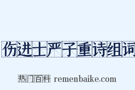 伤进士严子重诗组词是什么意思的图片